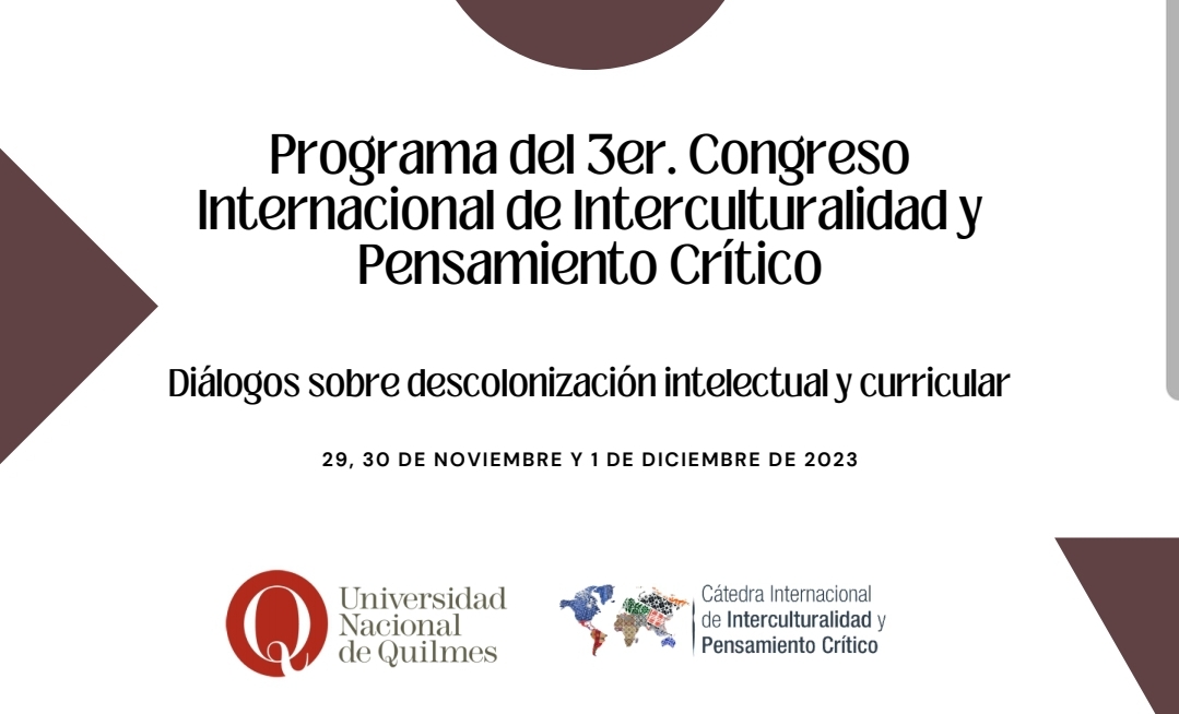 3er Congreso Internacional de Interculturalidad y Pensamiento Crítico - UNQ