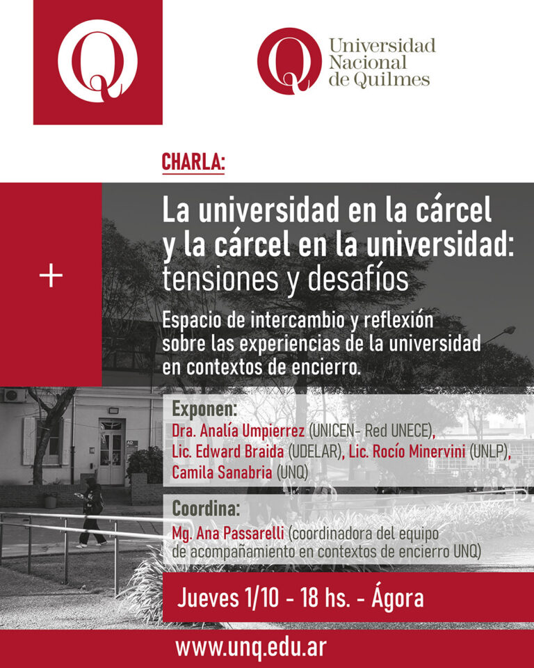 Flyer la universidad en la carcel
