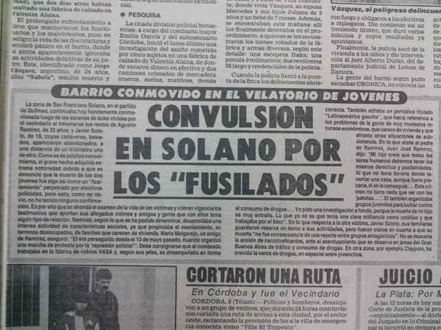 Juicio ético por el asesinato de Agustín Ramírez