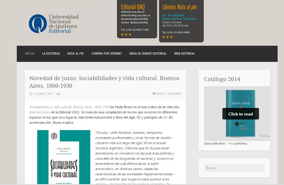 Blog de la Editorial UNQ