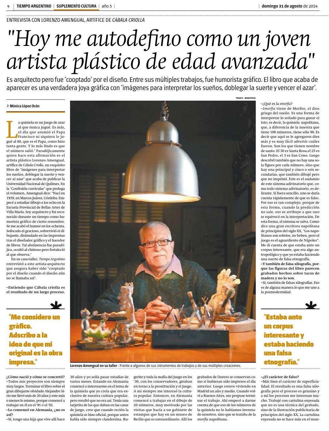 Nota en Tiempo argentino