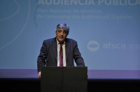 El Rector Mario Lozano en la audiencia pública del AFSCA