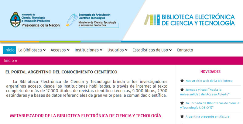 Biblioteca Electrónica de Ciencia y Tecnología