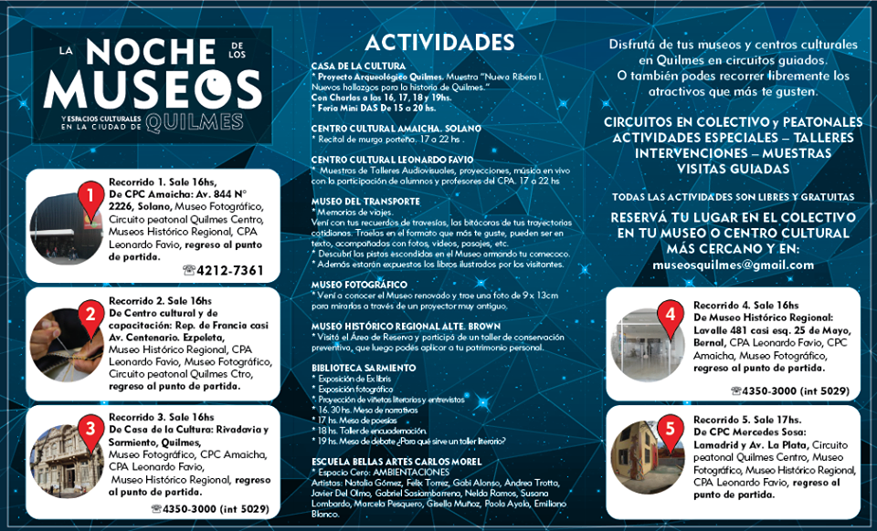 Noche de los Museos en Quilmes
