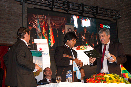 Evo Morales en la UNQ