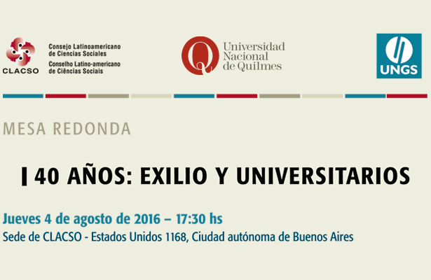 Mesa redonda "40 años: Exilio y universitarios"