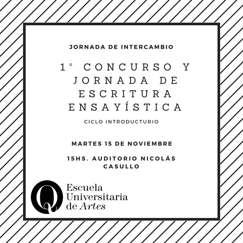 1º concurso y jornada de escritura ensayística
