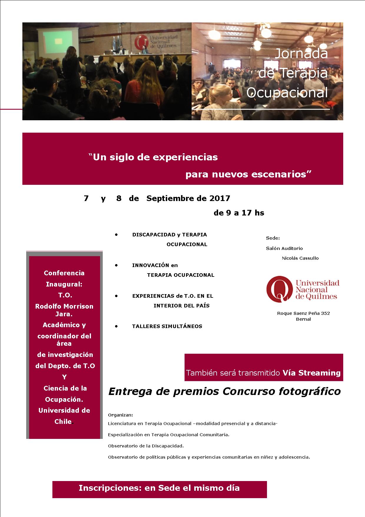 Flyer Jornada Terapia ocupacional
