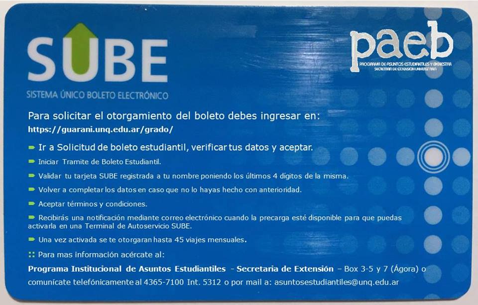 Boleto estudiantil universitario