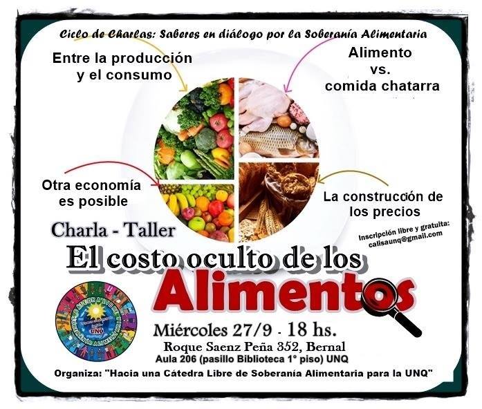 Charla-taller: "El costo oculto de los alimentos"