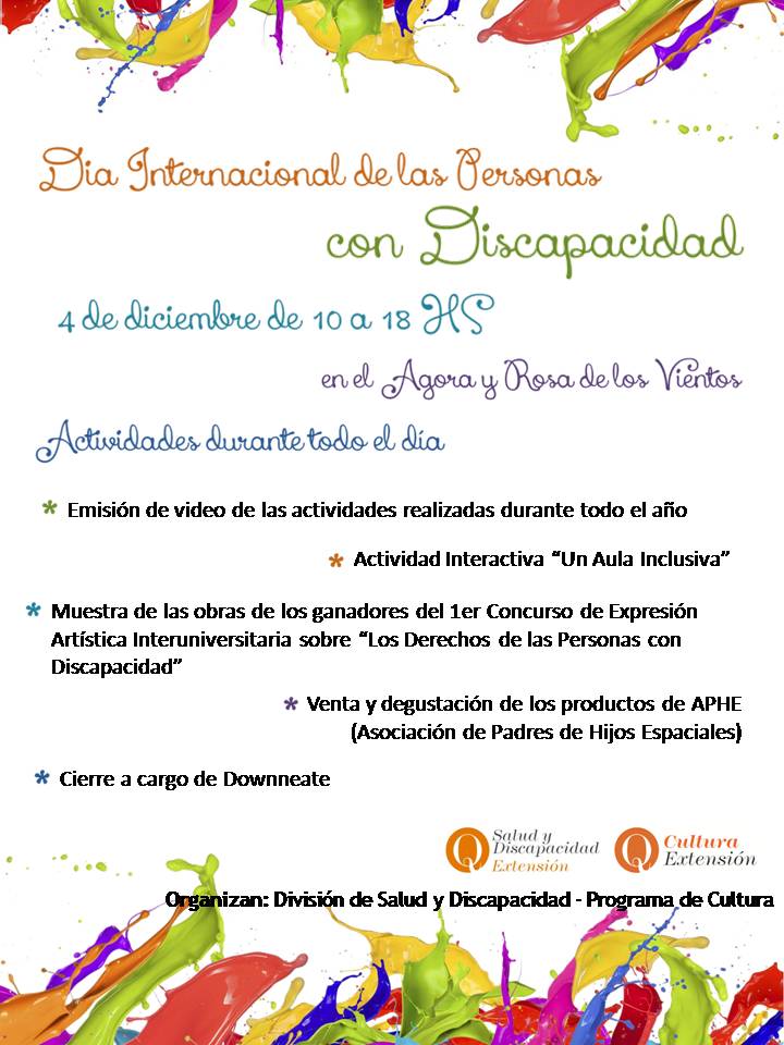 Actividades por el "Día internacional de las personas con discapacidad"