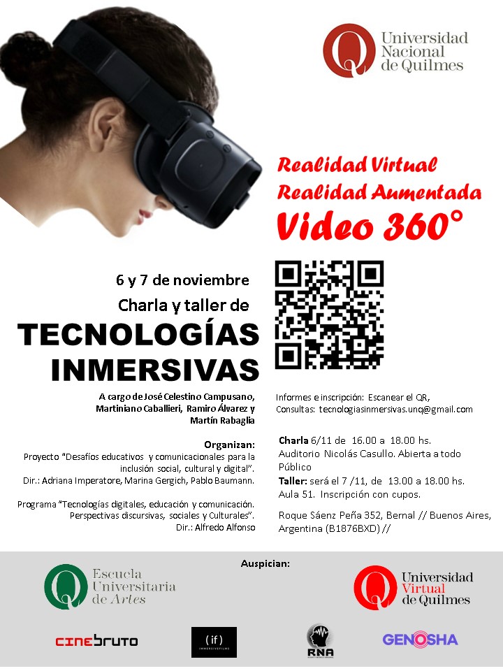 Charla y taller de tecnologías inmersivas