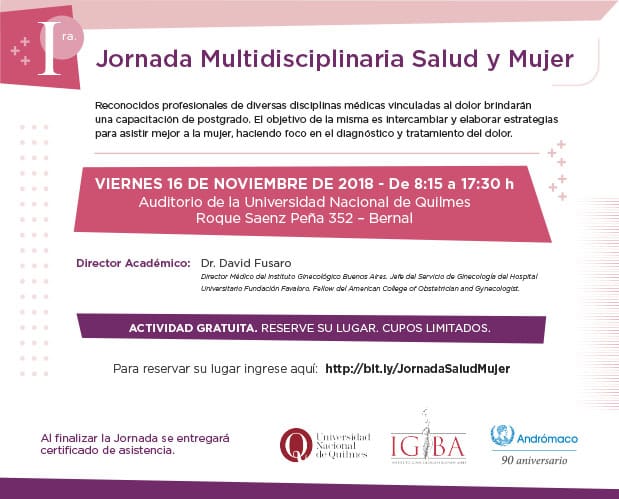 Primera Jornada Multidisciplinaria Salud y Mujer