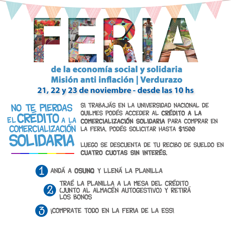 Feria de la Economía Social y Solidaria en la UNQ