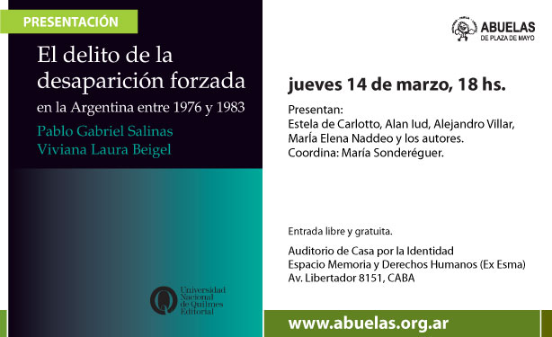 Presentación de El delito de la desaparición forzada
