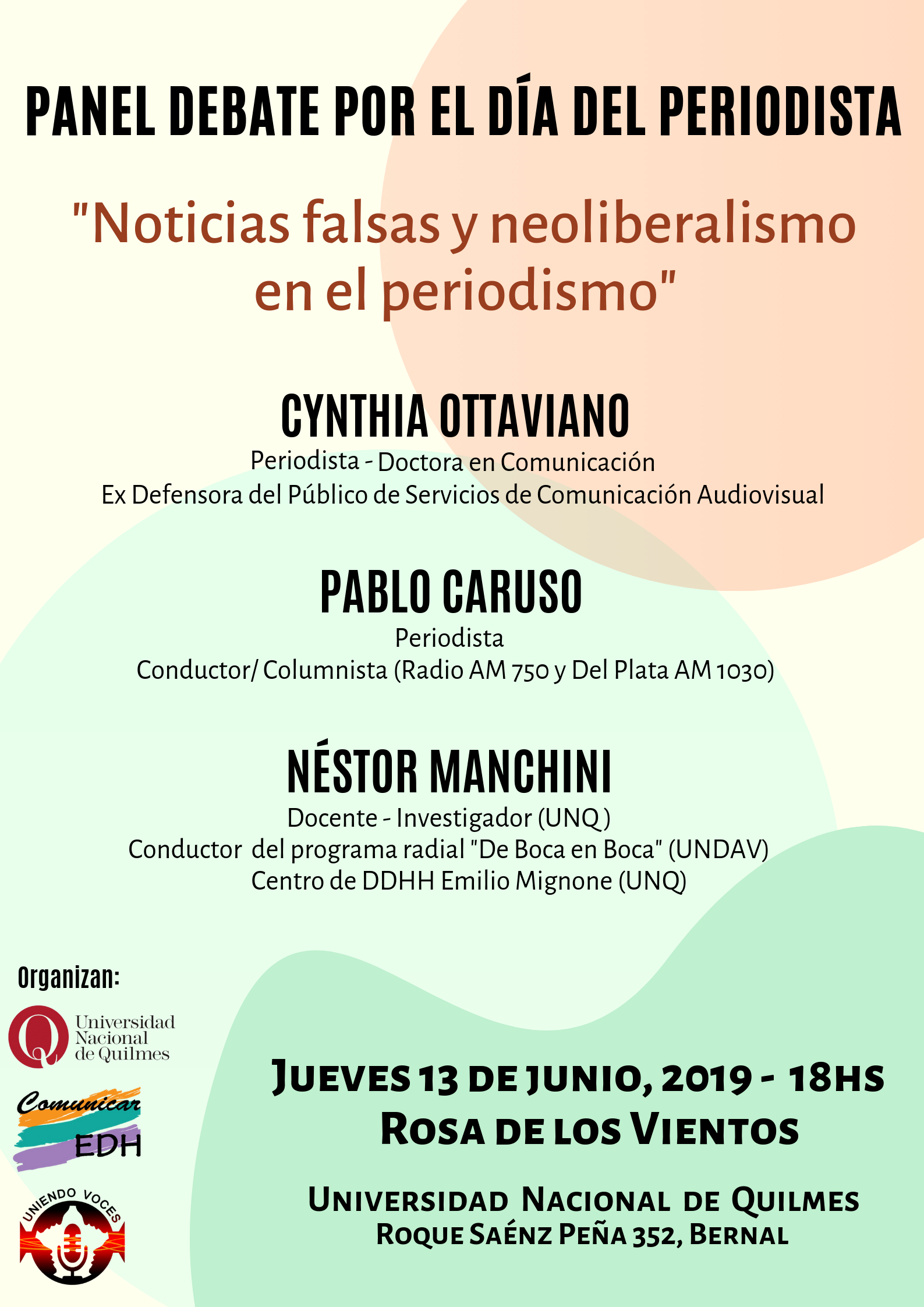 Panel debate por el Día del Periodista