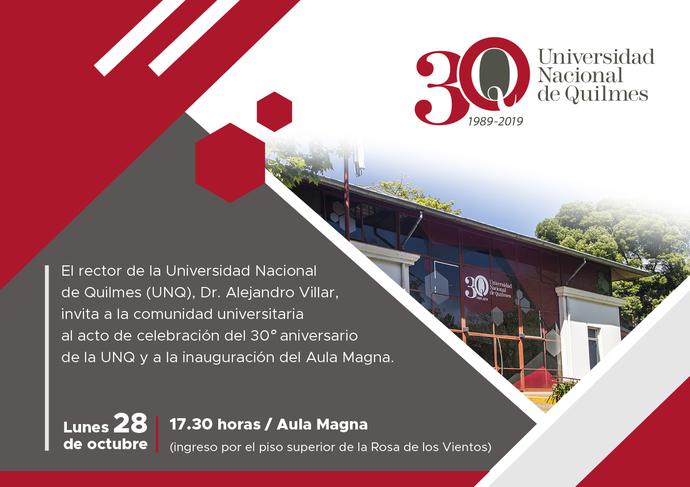 Acto de celebración - La UNQ cumple 30 años