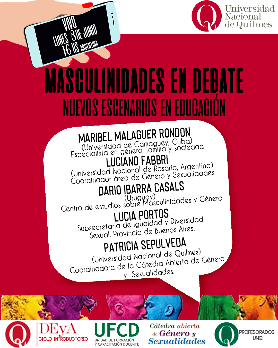 Charla "Masculinidades en debate. Nuevos escenarios en educación"