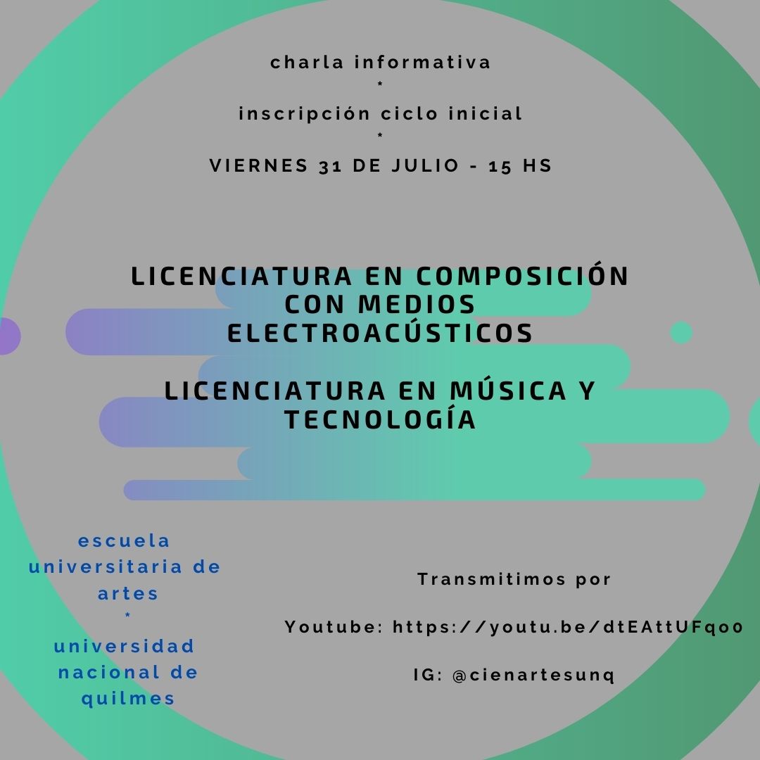 Charlas de inscripcion a Artes