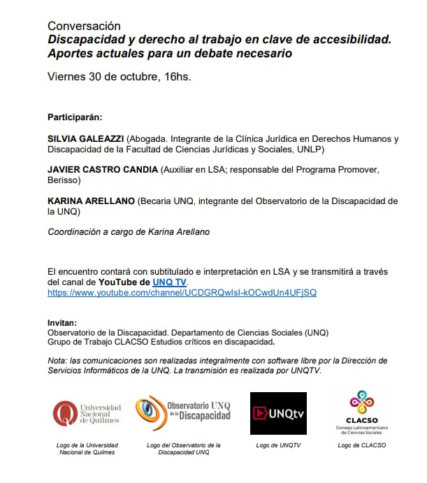 Conversación sobre discapacidad y derechos