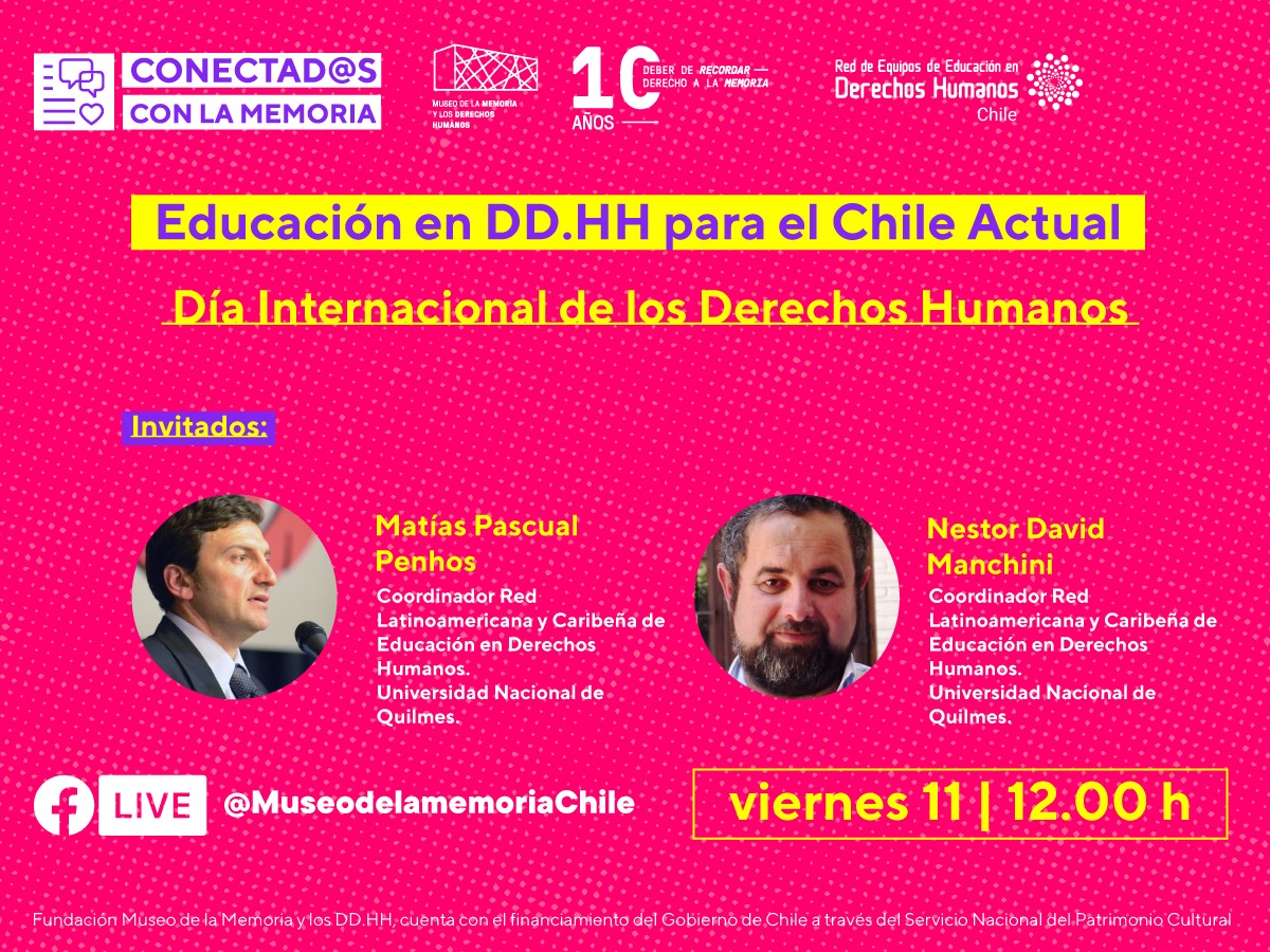 Conversatorio: Educación en Derechos Humanos para el Chile actual. Día Internacional de los Derechos Humanos