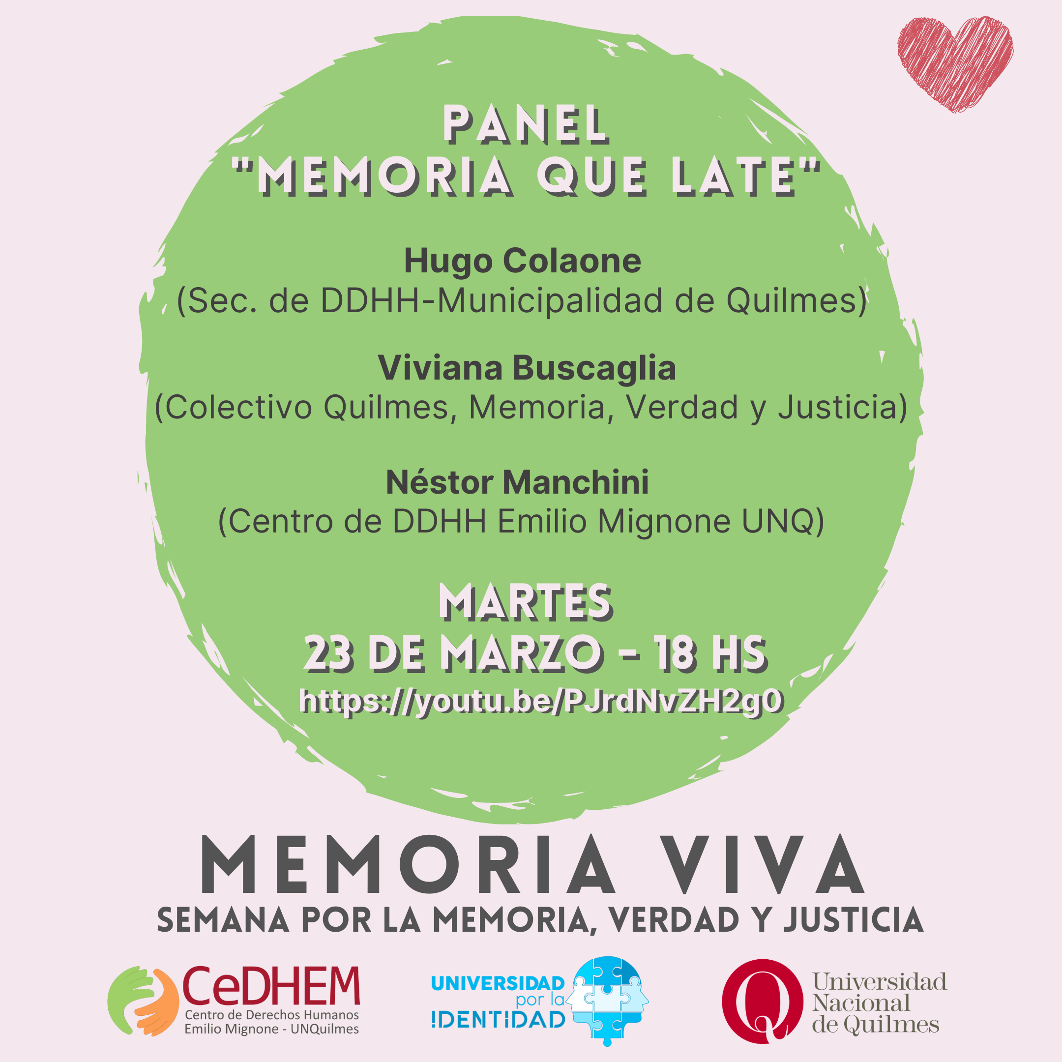Panel Memoria que late