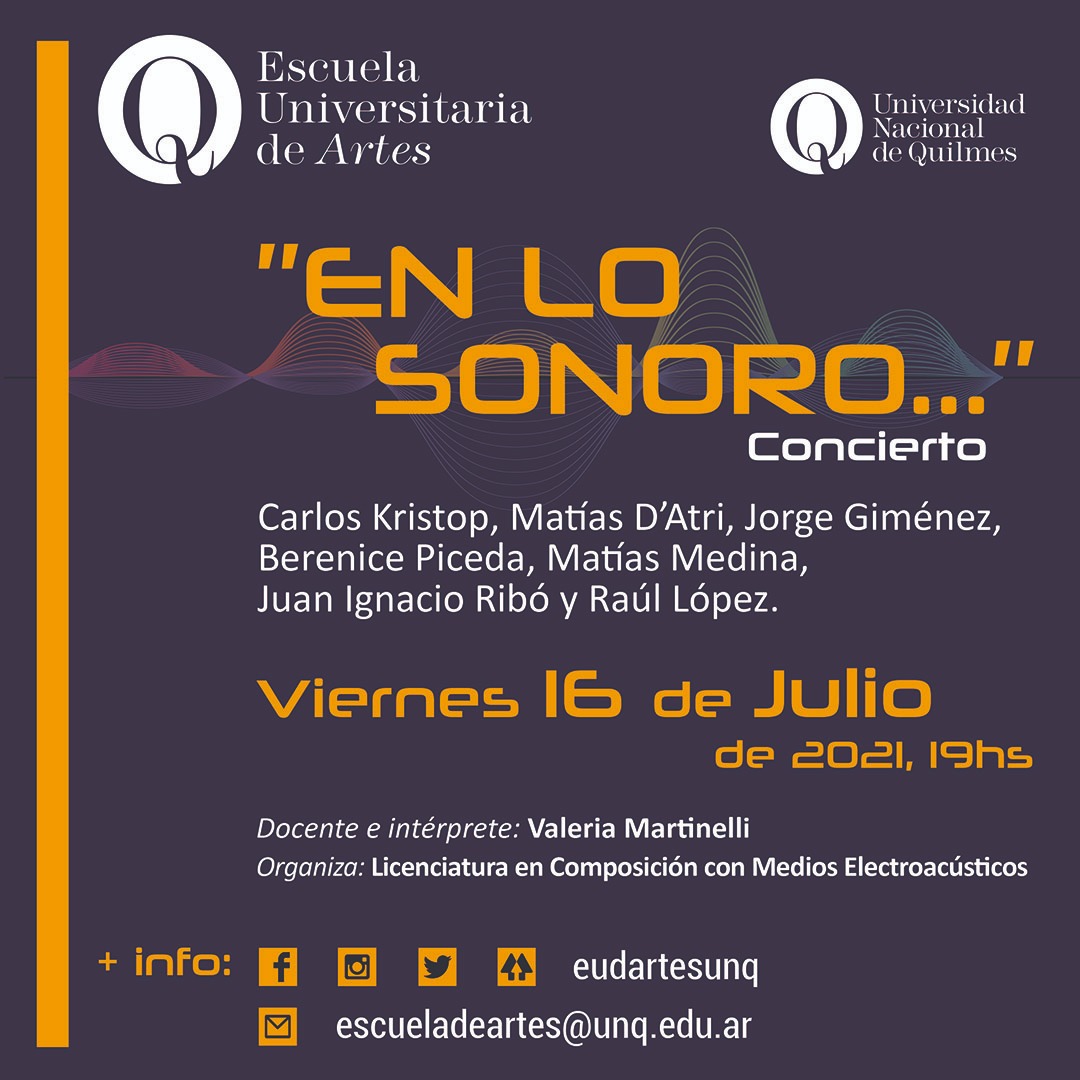 "En lo sonoro...": concierto en la UNQ