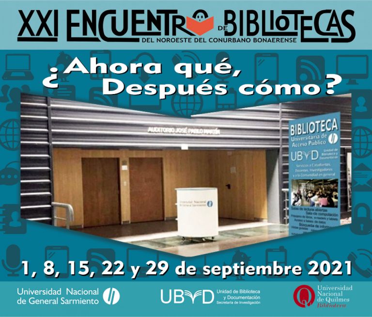 La Biblioteca de la UNQ en el XXI Encuentro de Bibliotecas del Noroeste del Conurbano Bonaerense