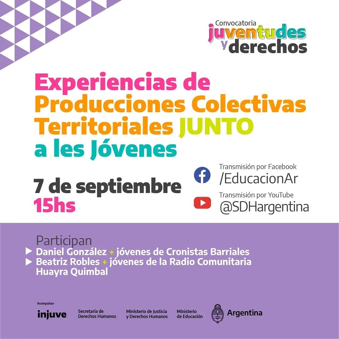 Experiencias de Producciones Colectivas Territoriales JUNTO a les Jóvenes