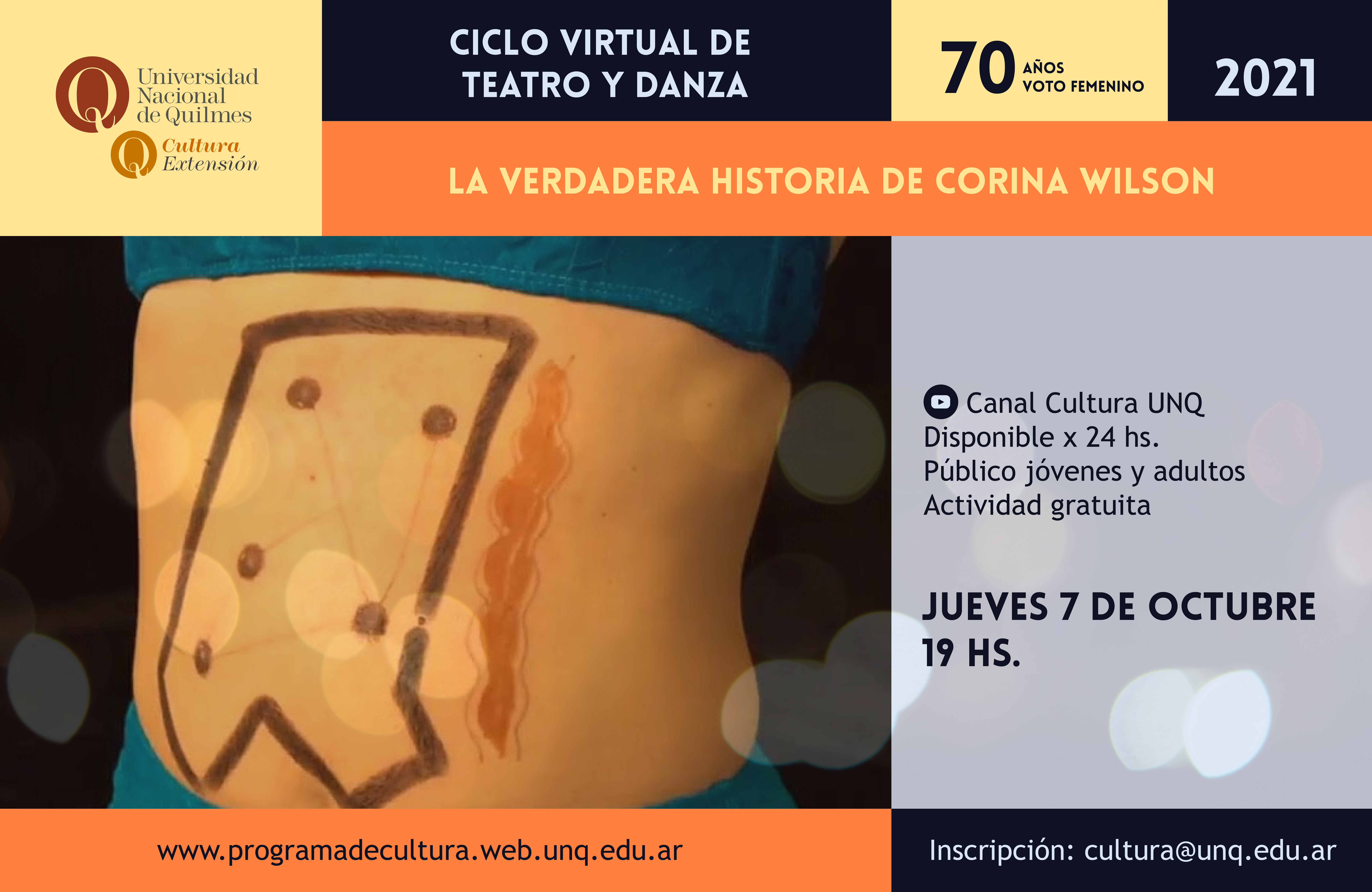 Ciclo Teatro y Danza: La verdadera historia de Corina Wilson