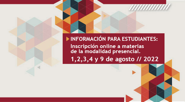 Inscripción Web a Materias 2do Cuatrimestre 2022