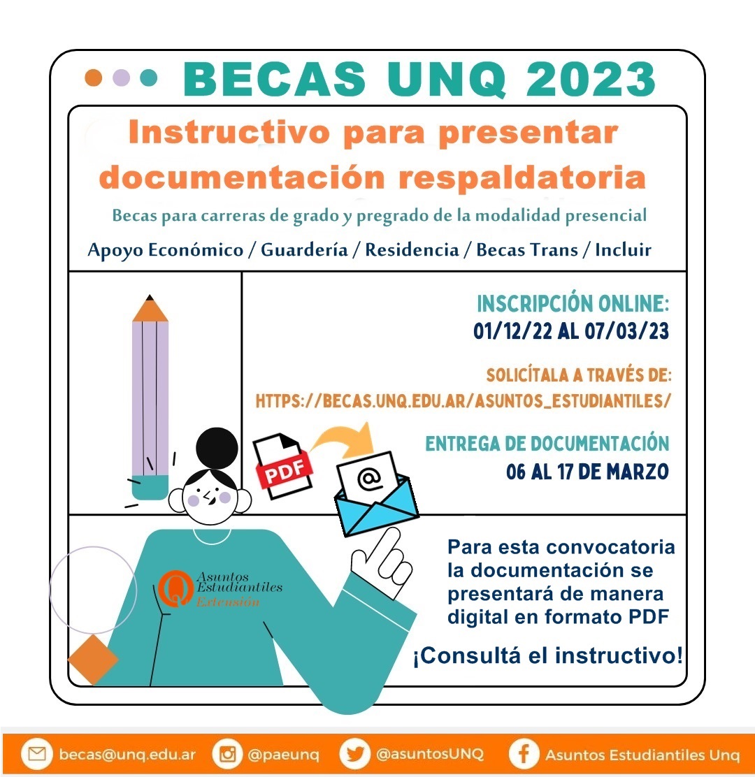 Documentación respaldatoria - Becas UNQ 2023