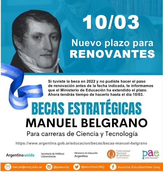Renovación Beca Manuel Belgrano 2023