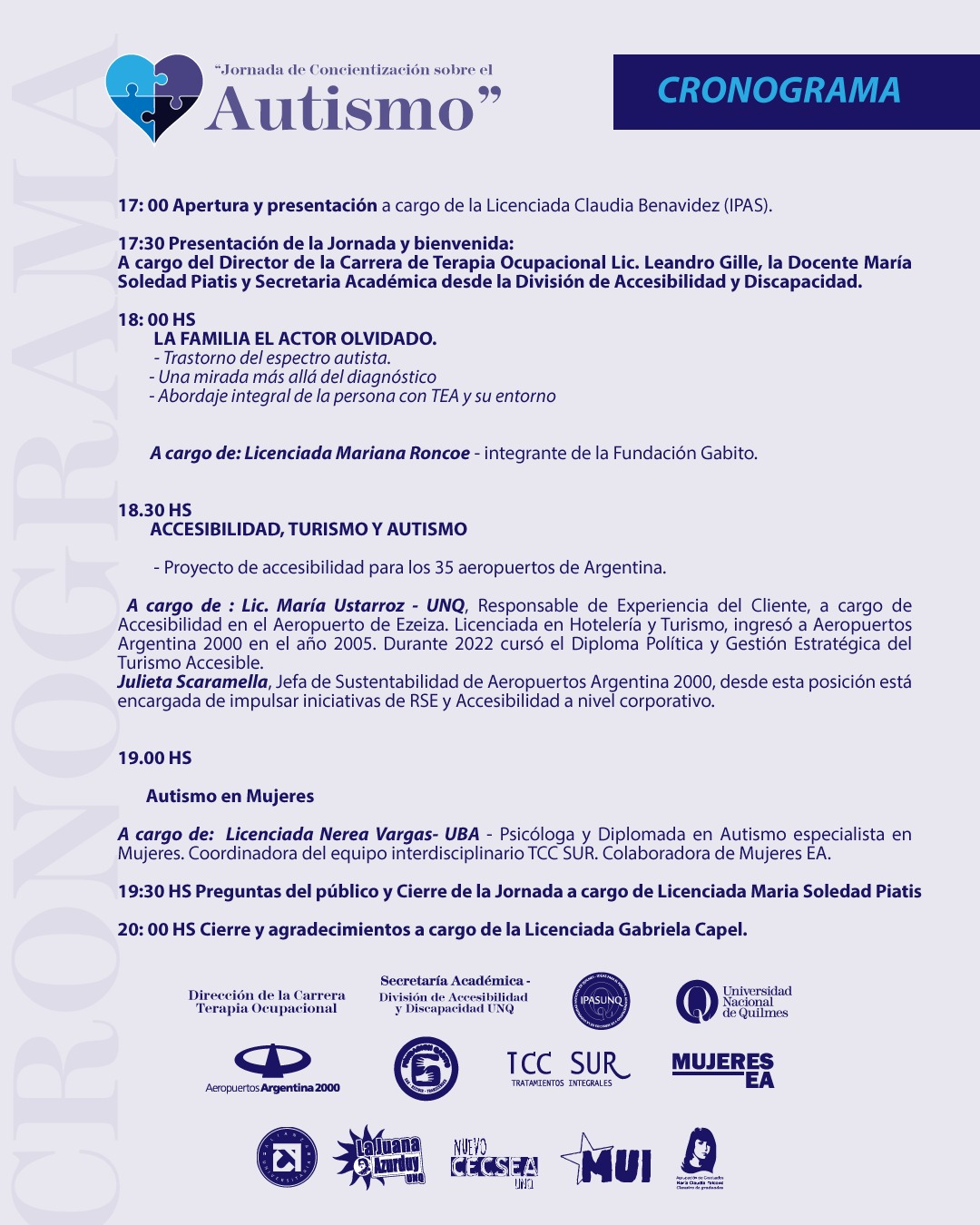 Jornada de Concientización sobre el Autismo
