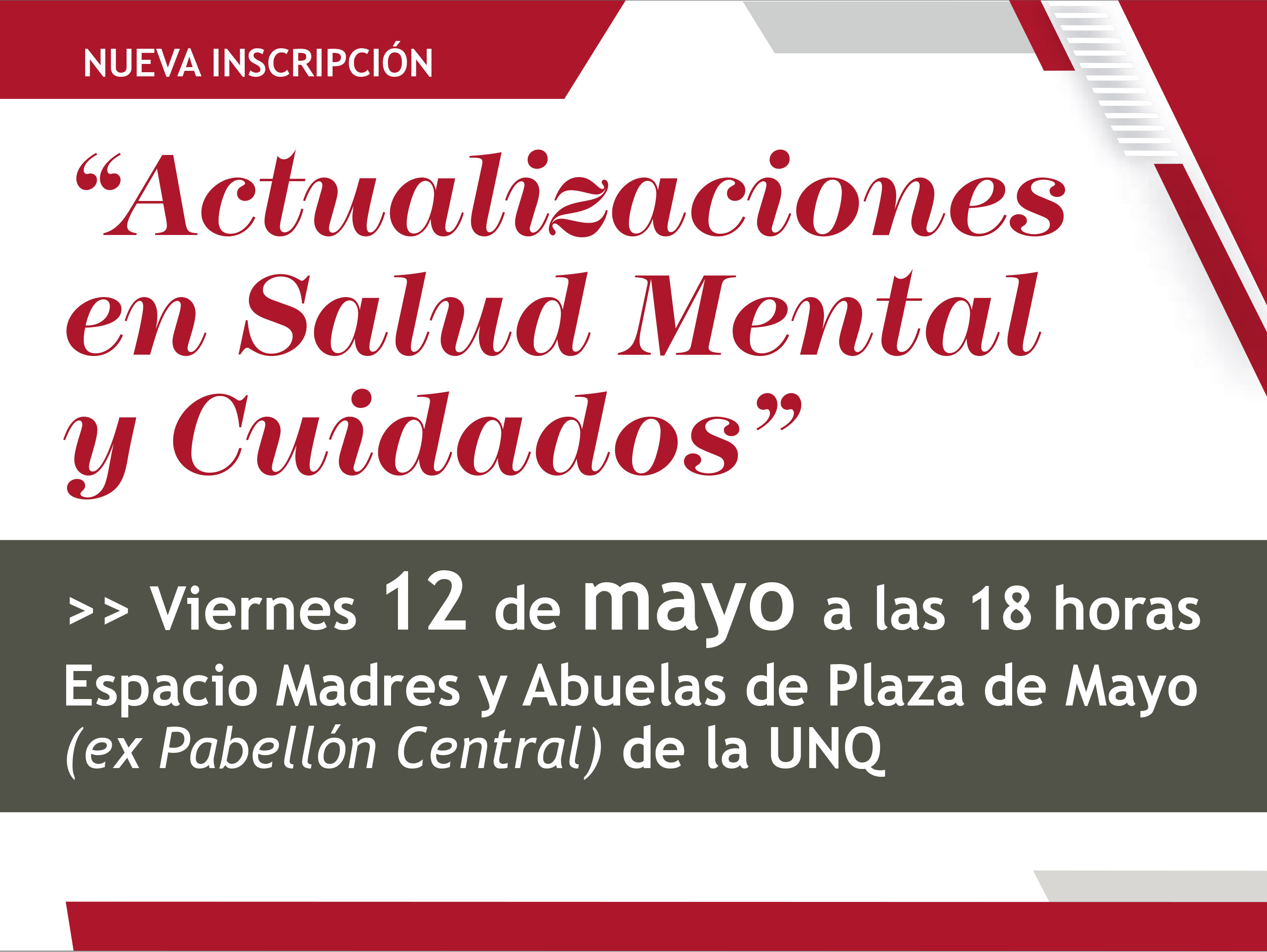 Conversatorio ?Actualizaciones en Salud Mental y Cuidados?