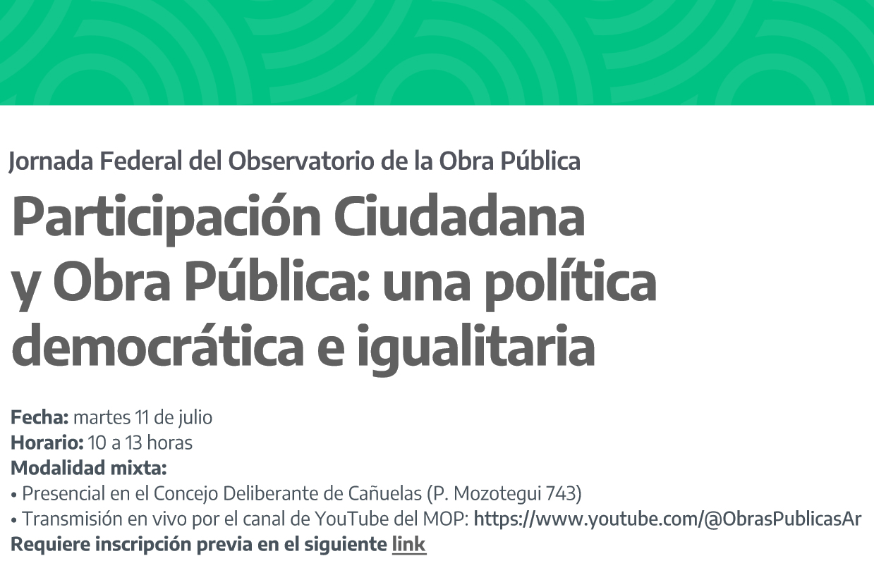 Participación Ciudadana y Obra Pública: una política democrática e igualitaria