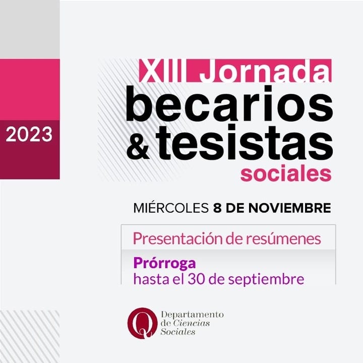 XIII JORNADA de BECARIOS y TESISTAS 2023